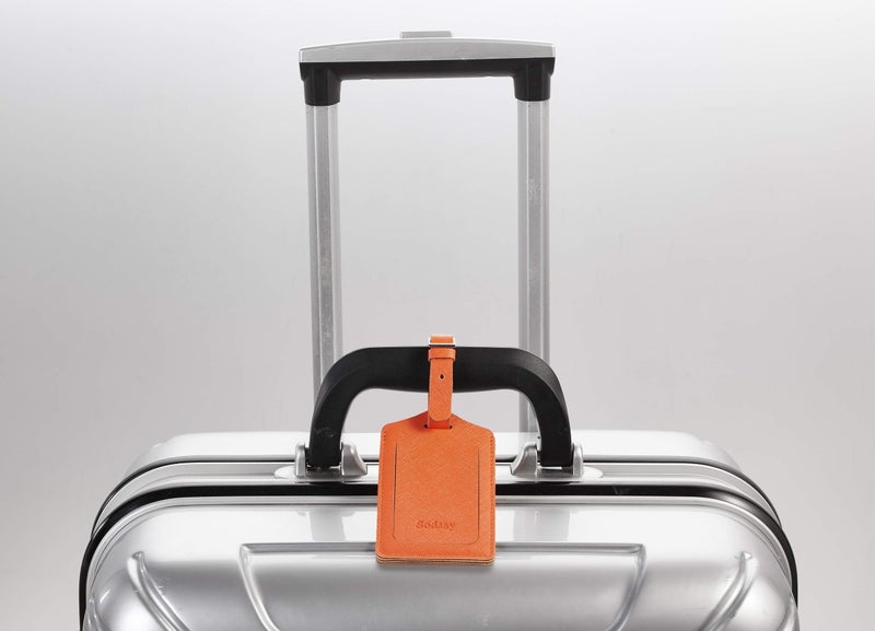 Sodsay Luggage Tags for Suitcases,4 Pack TSA Approved,Privacy Protection Bag Tags for Luggage,Airplane Travel Accessories(Orange) - Image 3